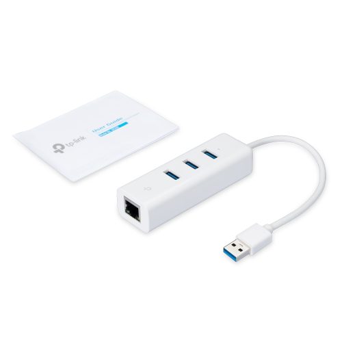 TP-Link UE330 USB 3.0 3-Port Hub & Gigabit Ethernet Adapter 2 in 1 USB Adapter - Image 3
