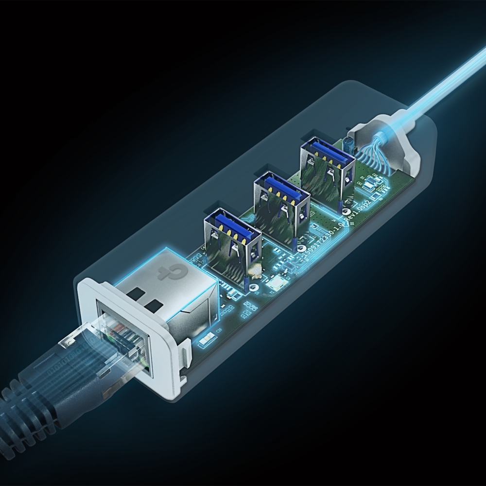 TP-Link UE330C USB Type-C 3-Port Hub & Gigabit Ethernet Adapter - Image 3