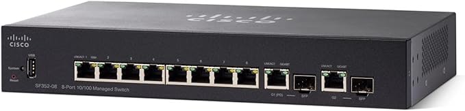 SF352-08 Cisco Managed Switch, 8 10/100 Ports ....
