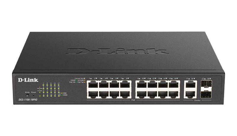 D-link DGS-1100-18PV2 18 Port PoE Smart Managed Switches