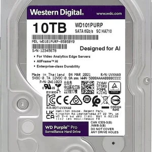 HARD DRIVE SATA WESTERN DIGITAL PURPLE 10TERA